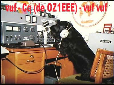 My doggy is a good radio operator, but speaks only one language!