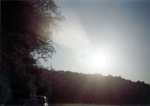 Pohled na antnu 2*10el.DL7KM pi zpadu slunce