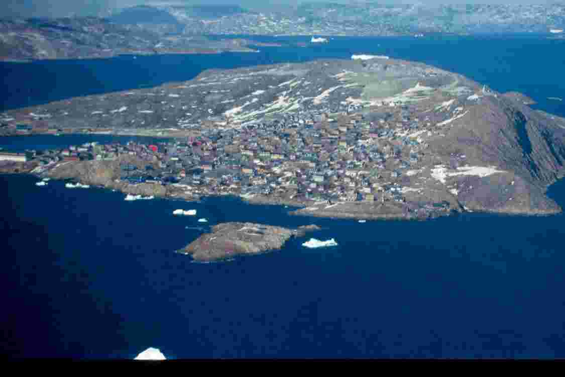 Upernavik Island at summer time