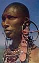 Among the masai warriors wear long hair, houswifes keep their hair shaved. The Masai woman goes in for ornament. Strips of leather covered with colored beads, heavy spirals of copper or of brass wire, a piston ring or other bit of metal discarded by us, anything will do!
