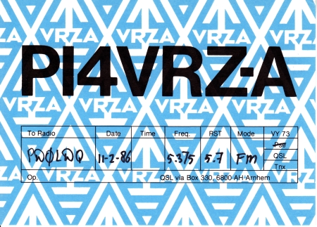 PI4VRZ/A, clubcall of the VRZA