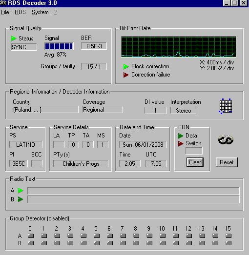 RDSDec 3.0 screenshot of KROM, 92.9, San Antonio, TX