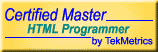 Certified Master HTML Programmer!