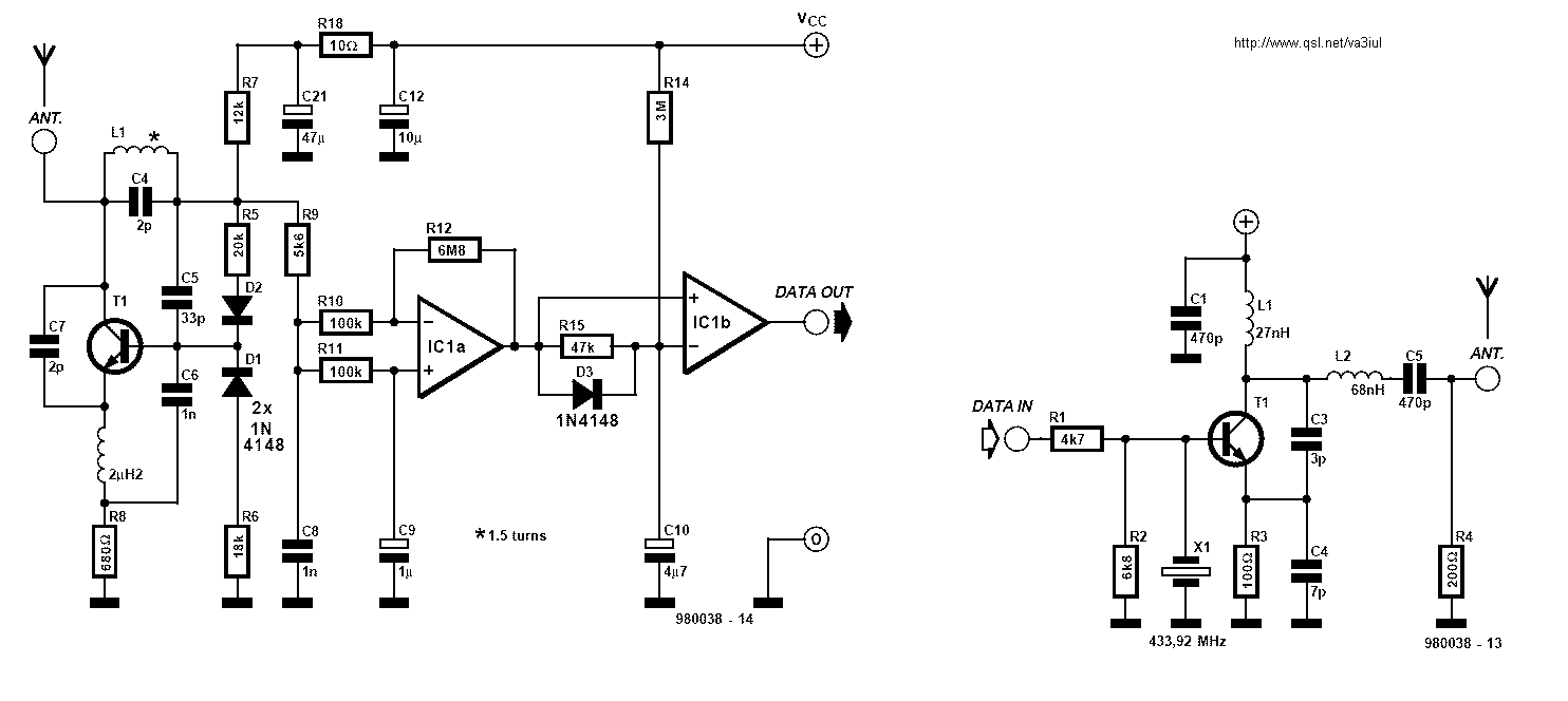 remote control - What do I need for a basic RF circuit ...