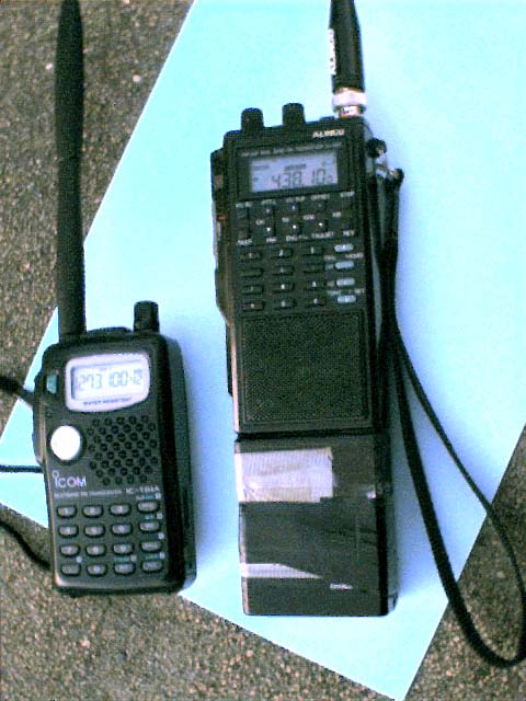 Icom IC-T81A and Alinco DJ-500T