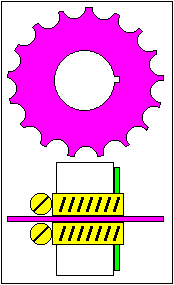 Diagramatic representation of the sprocket