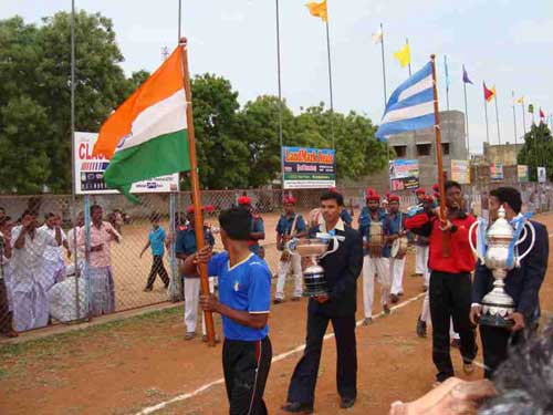 Moulana Abul Kalam Azad Memorial Football Final Day March Past at USC on 24-05-2009