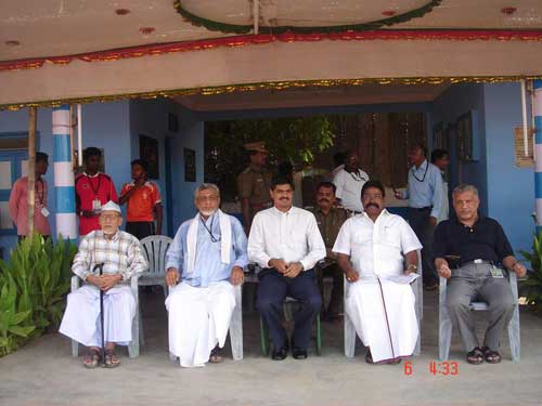 Thiru Deepak Damor, IPS & Thiru ADK Jeyaseelan, MP Watching Football Game From USC Pavilion on 06-05-2008