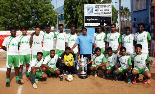 Hindustan Aeronautic Ltd.(Bangalore) Team Won The Moulana Abul Kalam Azad 48th Year All India Football Tournament Cup.