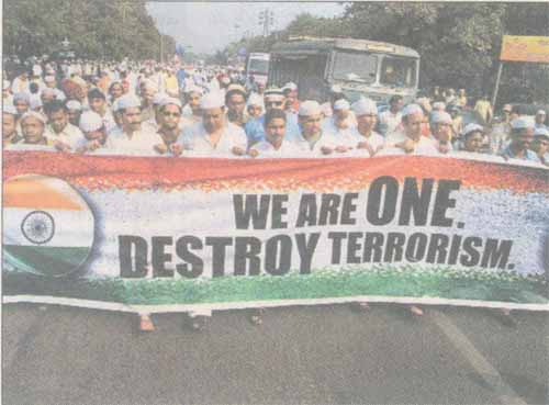 There is no room for violence in Islam. Peace march against Terrorism