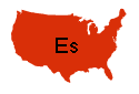 US Es Count by State Map (red) - WA5IYX