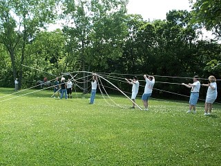 Raising HF antenna