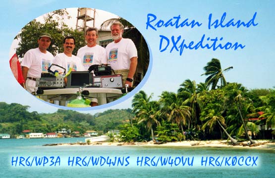 HR6QSL card showing operators on island