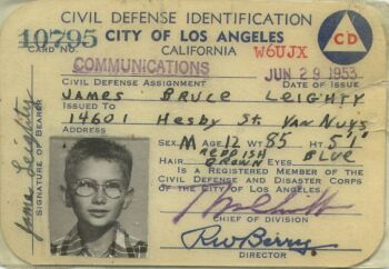 My 1953 Civil Defense ID card