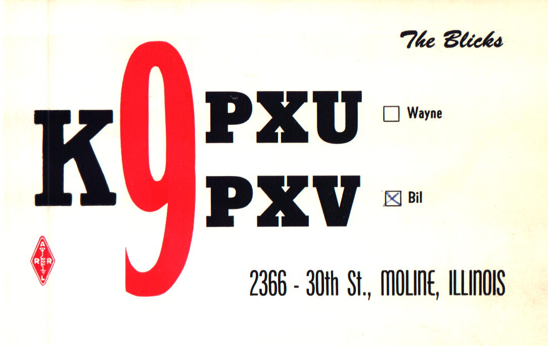 Original QSL card, 1959