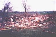 Remains of houses.  W8WN photo.