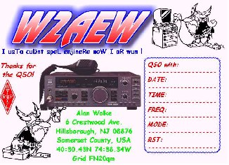 QSL from Alan W2AEW