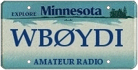Minnesota Amateur Radio Plate