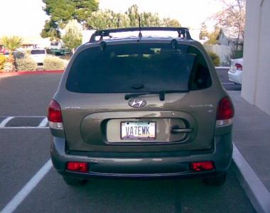 Photo: picture of Arizona VA7EWK plate on my car, taken in March 2008