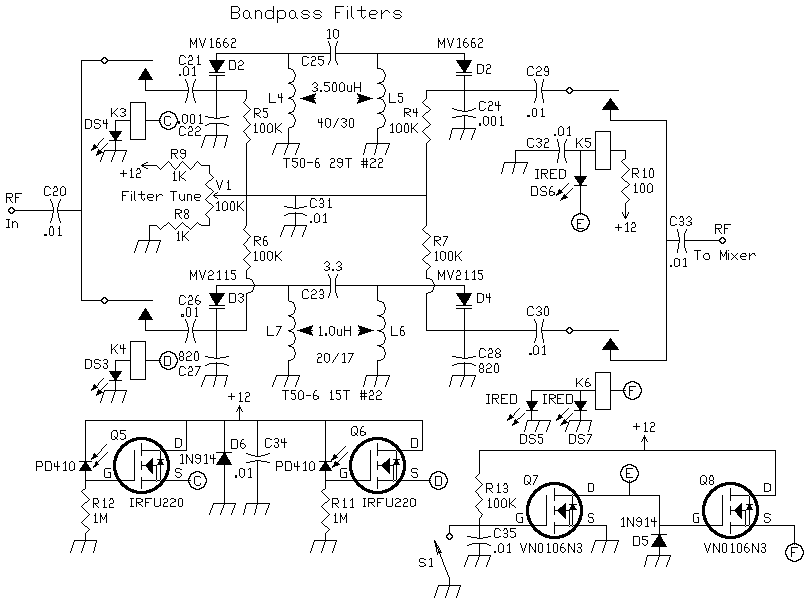 Bandpass Filter Schematic