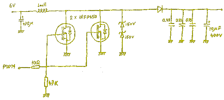 High voltage boosty circuit for vacuum tube radio circuit