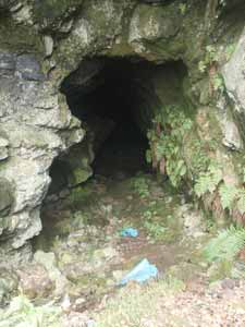A photo looking into the top adit