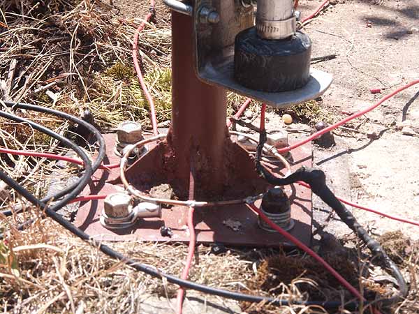 The point at which my radials are connected at the feedpoint