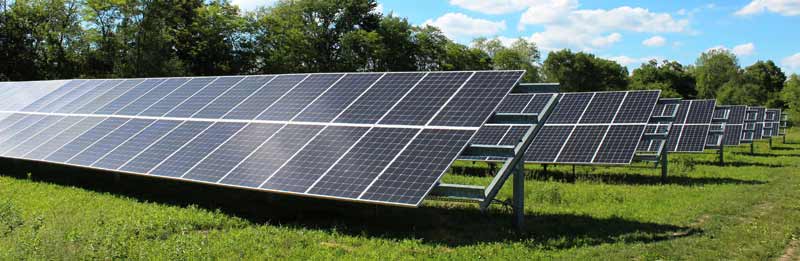 Large solar panel array