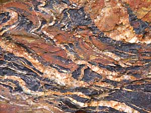 Mineralisation in the cliff