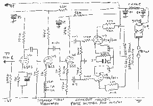 Scan of the drawn circuit of the output stage