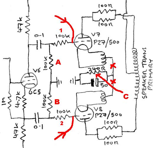 snippet of the output circuit diagram