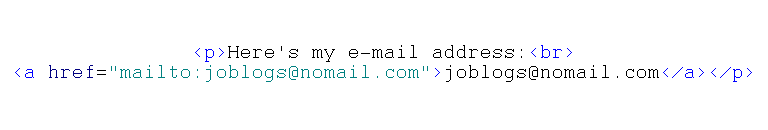 A bit of code to display an email link