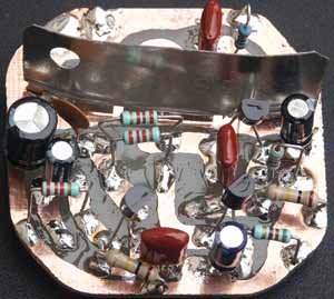 A photo of my completed pre-amplifier board
