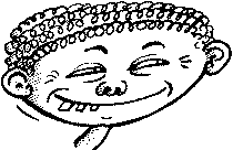 Cartoon of a silly face