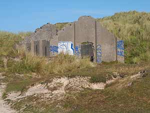 National Explosives concrete hut on Upton Towans