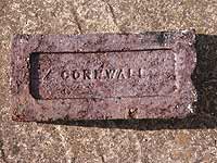 Brick marked Cornwall