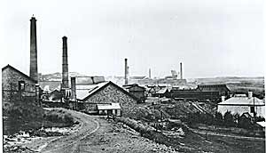 Old photo of the works to the rear of Pearce's Cottage