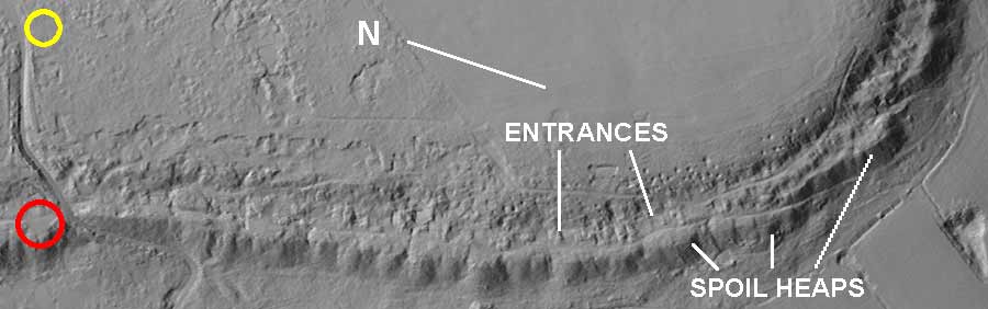 LIDAR map of the mines around North Hill