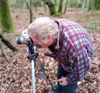 The author photographed taking a photo