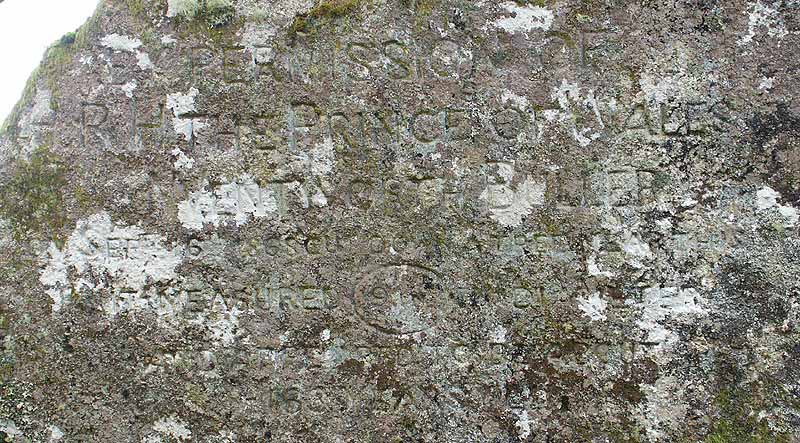 The inscription on the Buller stone at Wistmans wood