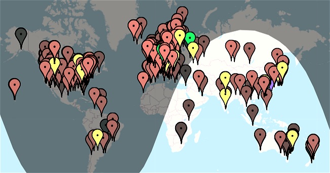 KiwiSDR map