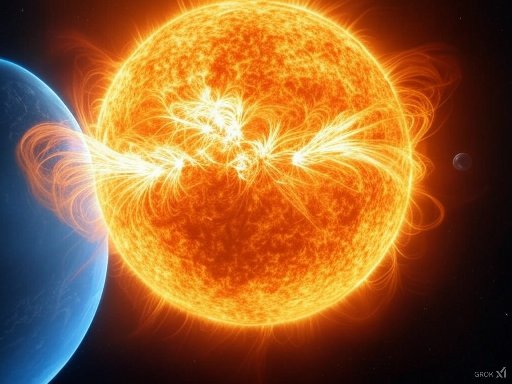 Solar-activity-illustration Generted by Grok 2