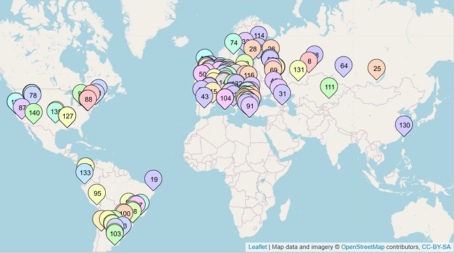 WebSDR map