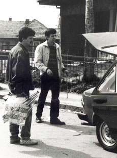YT2MN (right) in Sarajevo, March 1990.