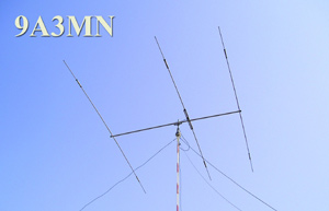 9A3MN QSL card front side