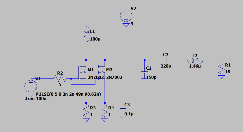 Class E Amplifier Circuit