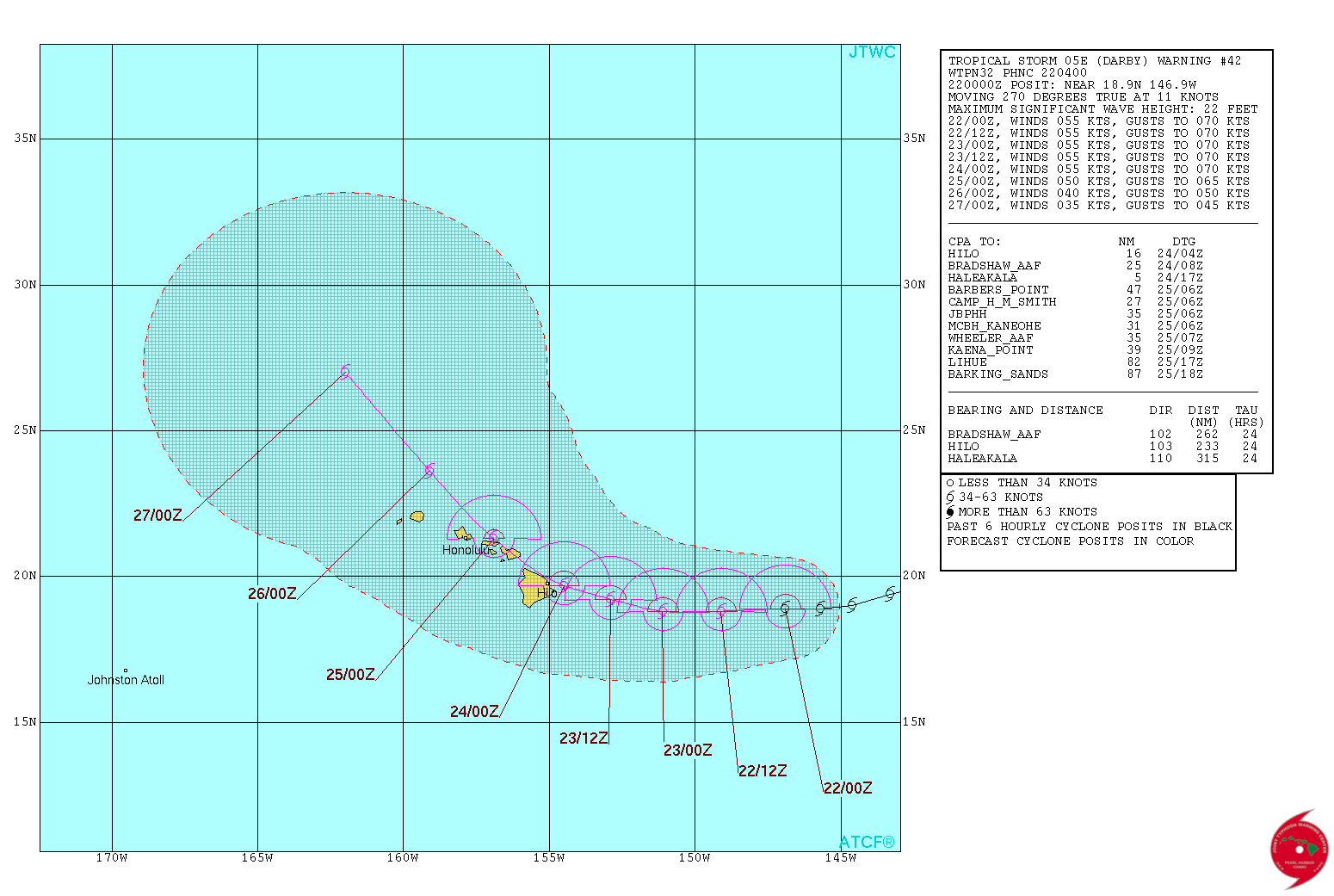 JTWC TS 05 2016 Forecast 42