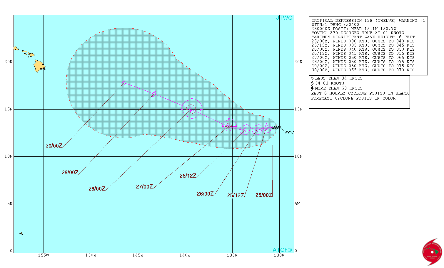 JTWC TS 12 2015 Forecast 01