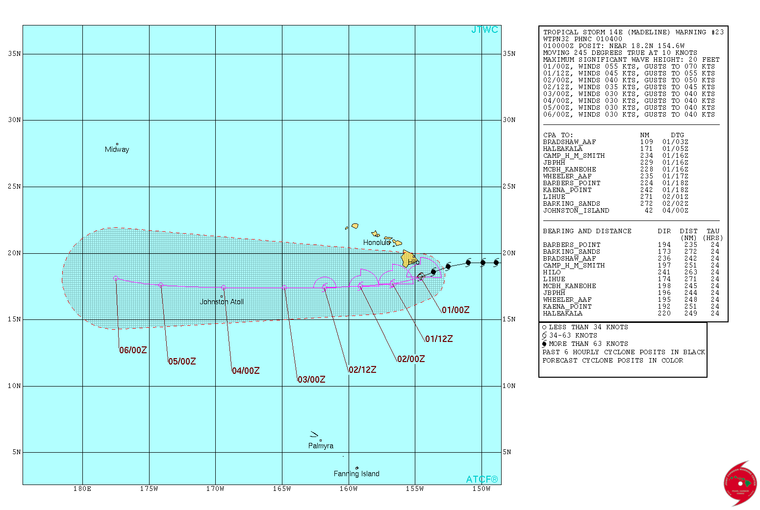 JTWC TS 14 2016 Forecast 23