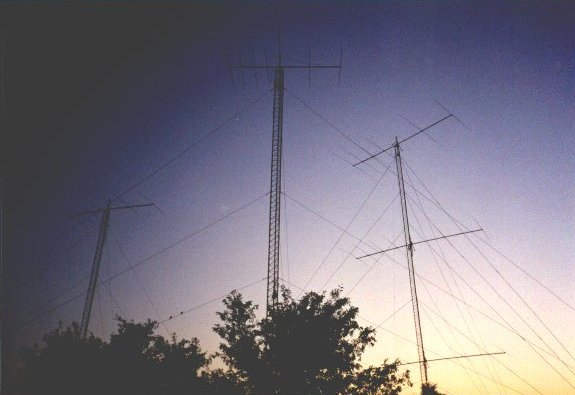 High Band antennas at sunset